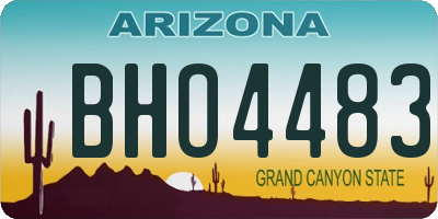 AZ license plate BHO4483