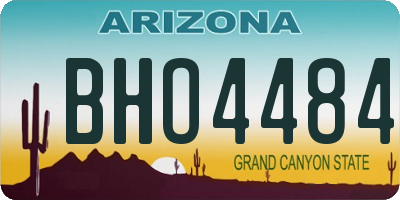 AZ license plate BHO4484
