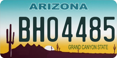 AZ license plate BHO4485
