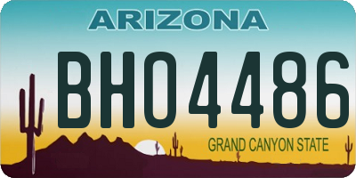 AZ license plate BHO4486