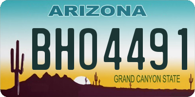 AZ license plate BHO4491