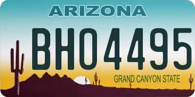 AZ license plate BHO4495