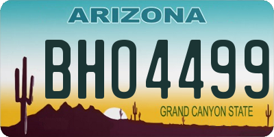 AZ license plate BHO4499