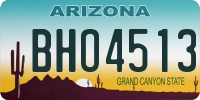 AZ license plate BHO4513