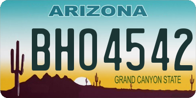 AZ license plate BHO4542