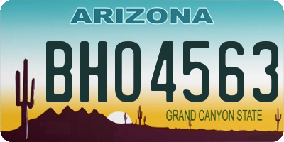 AZ license plate BHO4563