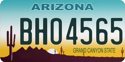 AZ license plate BHO4565