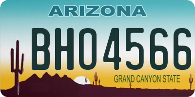 AZ license plate BHO4566