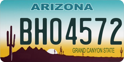 AZ license plate BHO4572