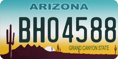 AZ license plate BHO4588