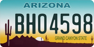 AZ license plate BHO4598