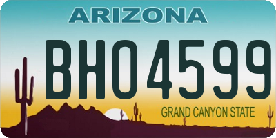AZ license plate BHO4599