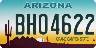 AZ license plate BHO4622