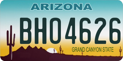 AZ license plate BHO4626