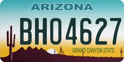 AZ license plate BHO4627