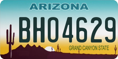 AZ license plate BHO4629