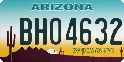 AZ license plate BHO4632
