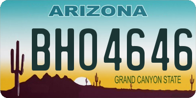 AZ license plate BHO4646