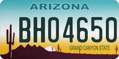 AZ license plate BHO4650