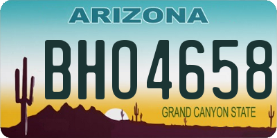 AZ license plate BHO4658