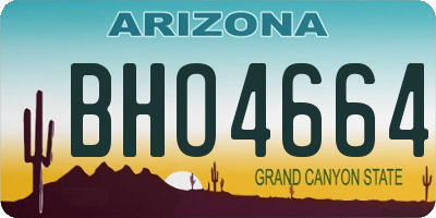 AZ license plate BHO4664