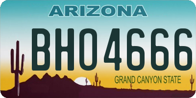 AZ license plate BHO4666