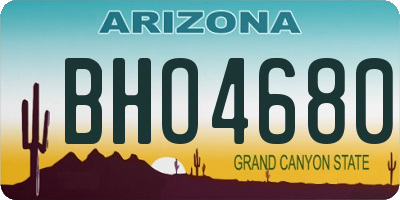 AZ license plate BHO4680