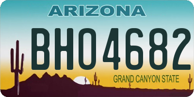 AZ license plate BHO4682