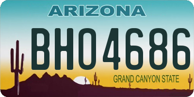 AZ license plate BHO4686