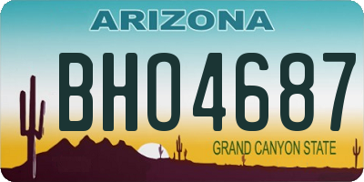 AZ license plate BHO4687