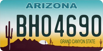 AZ license plate BHO4690