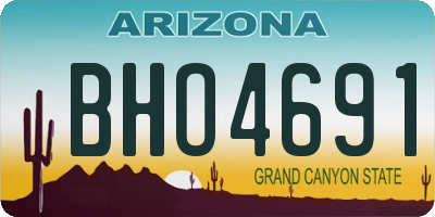 AZ license plate BHO4691
