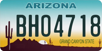 AZ license plate BHO4718