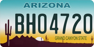 AZ license plate BHO4720
