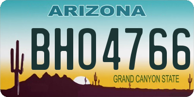 AZ license plate BHO4766