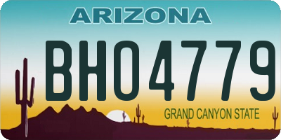 AZ license plate BHO4779
