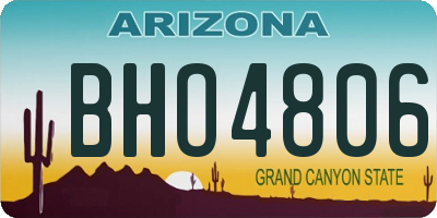 AZ license plate BHO4806