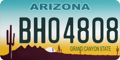 AZ license plate BHO4808