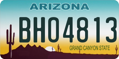 AZ license plate BHO4813
