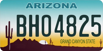AZ license plate BHO4825