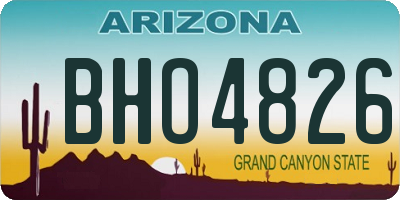 AZ license plate BHO4826