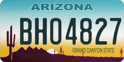 AZ license plate BHO4827