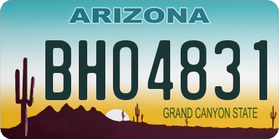 AZ license plate BHO4831
