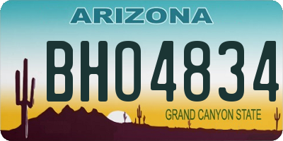 AZ license plate BHO4834