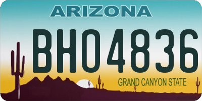 AZ license plate BHO4836