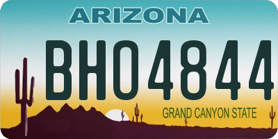 AZ license plate BHO4844