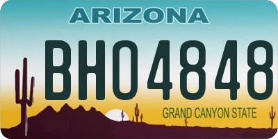 AZ license plate BHO4848