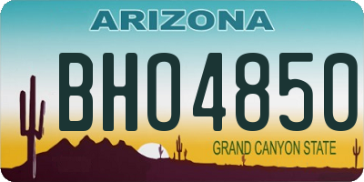 AZ license plate BHO4850