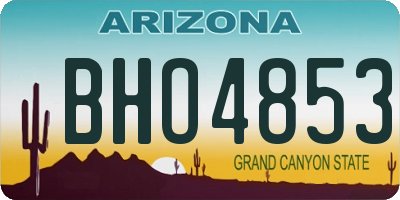 AZ license plate BHO4853