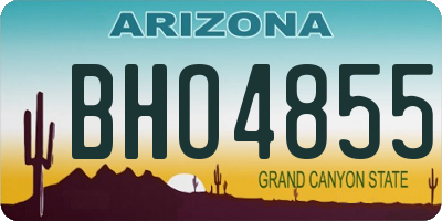 AZ license plate BHO4855
